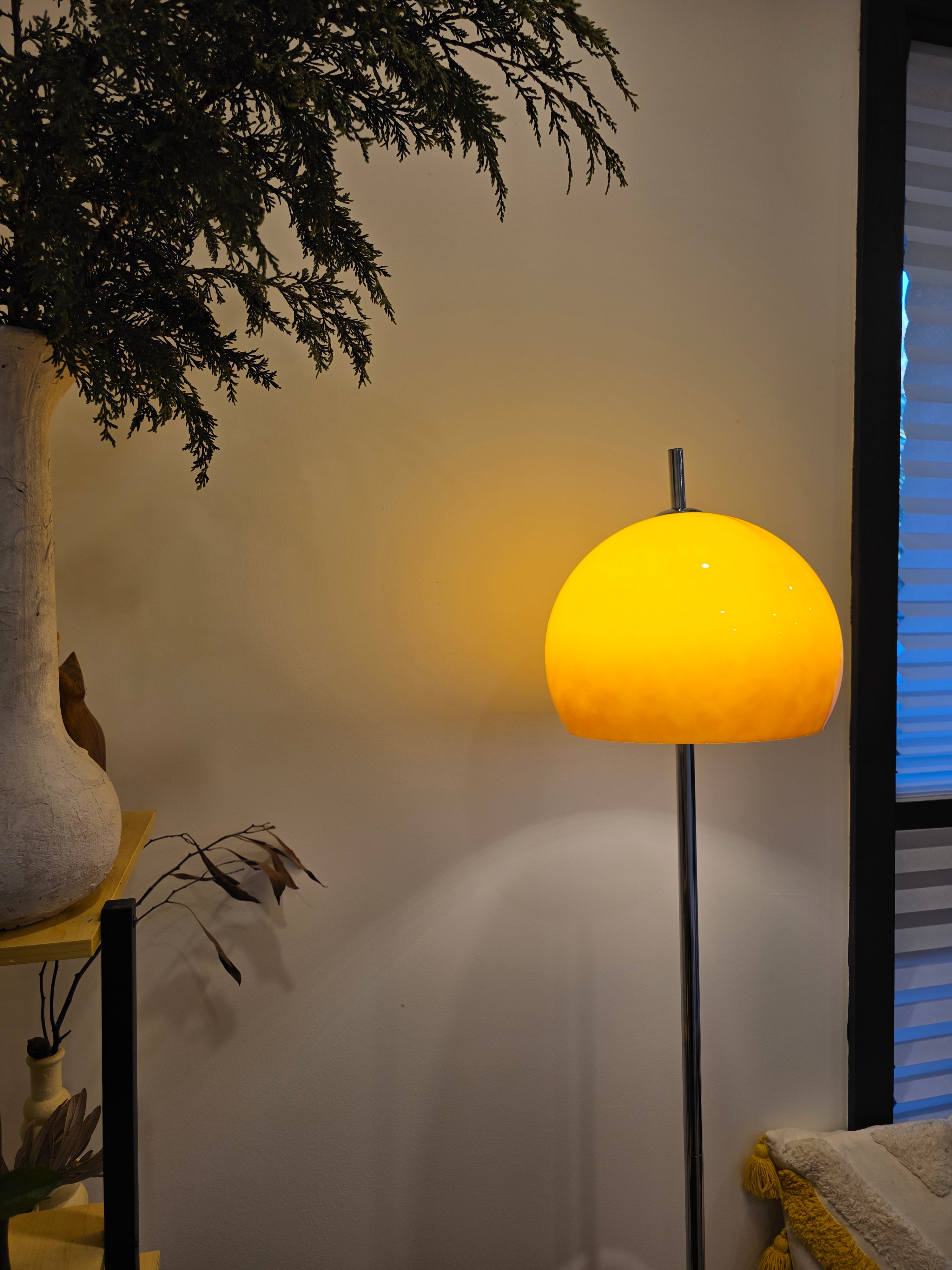 Olivia Mushroom Bauhaus Lamp Set Table & Floor Lamp