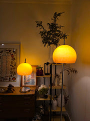 Olivia Mushroom Bauhaus Lamp Set Table & Floor Lamp