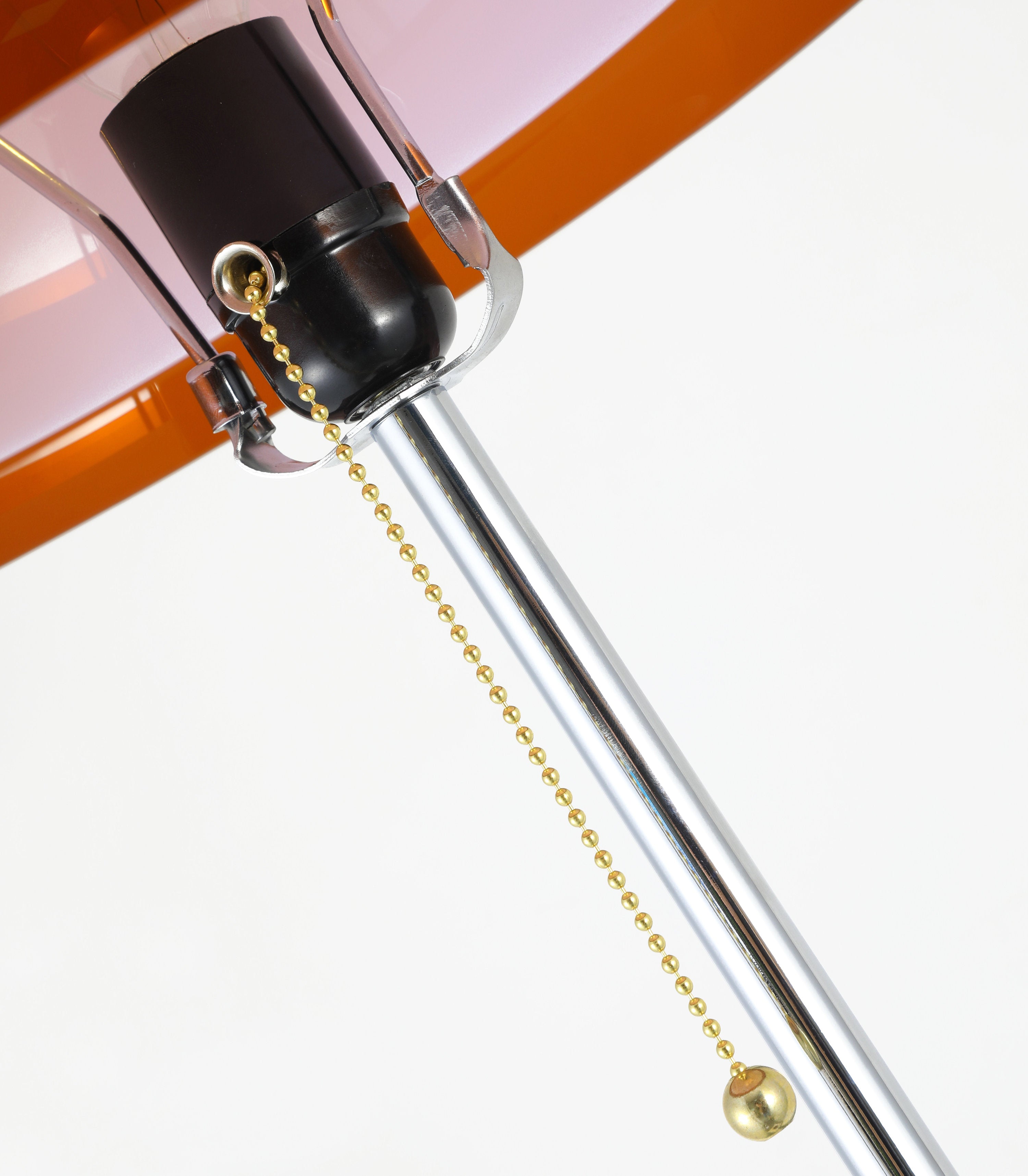 Coby+ Mushroom Bauhaus Floor Lamp Orange with Pull Chain