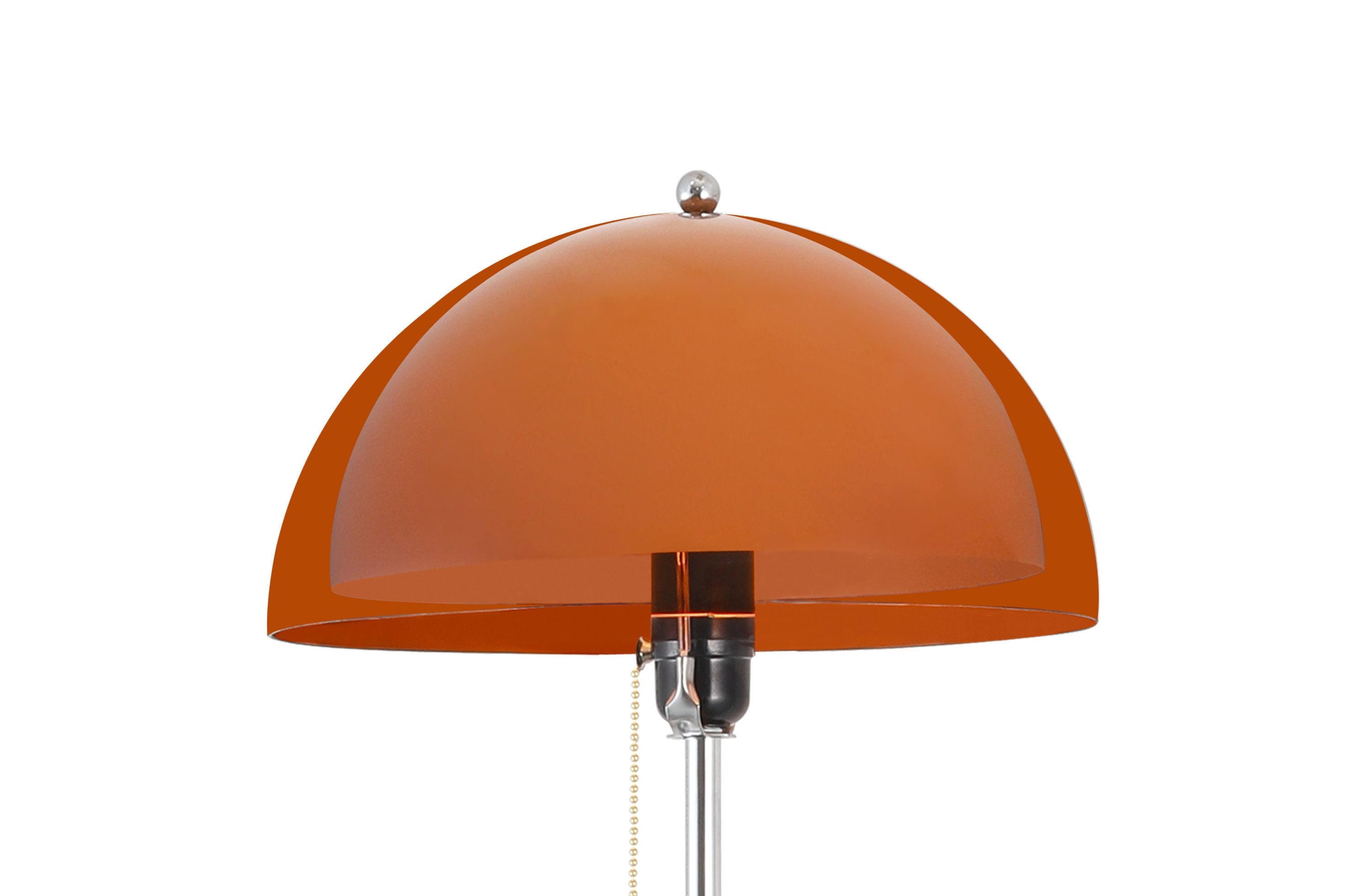Coby+ Mushroom Bauhaus Floor Lamp Orange with Pull Chain
