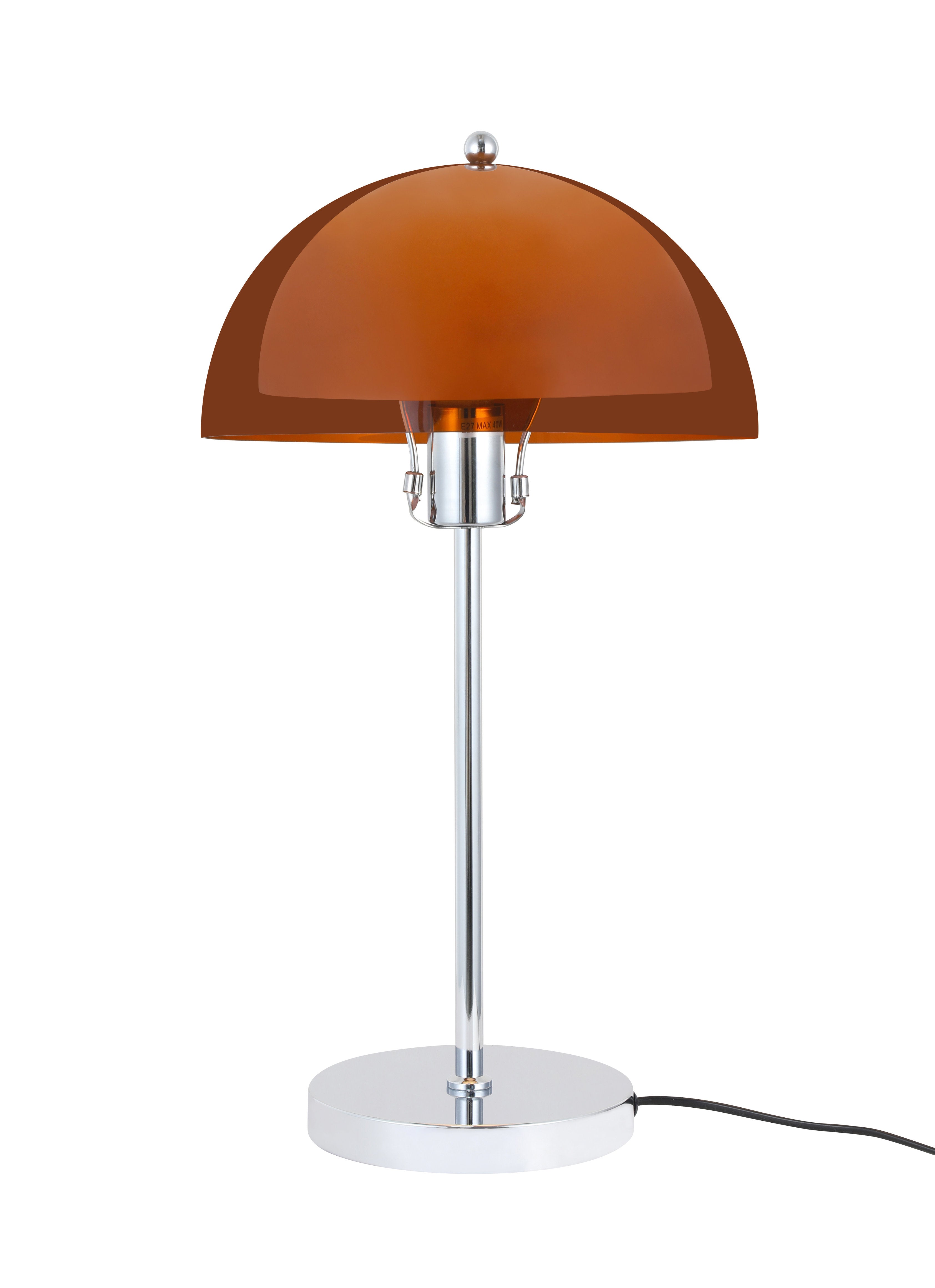 Coby Double Dome Mushroom Floor & Table Lamp Duo in Orange