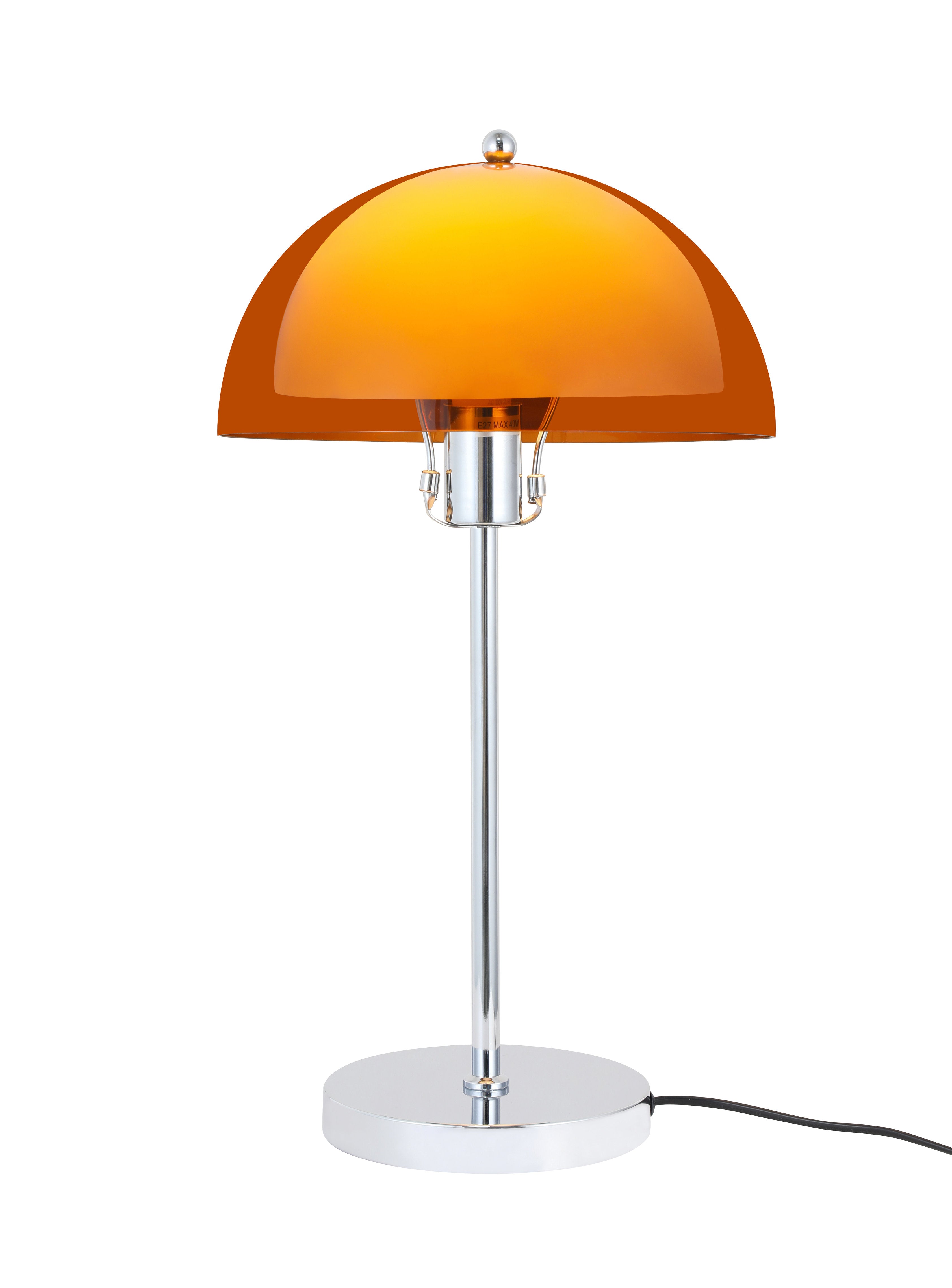 Coby Double Dome Mushroom Floor & Table Lamp Duo in Orange