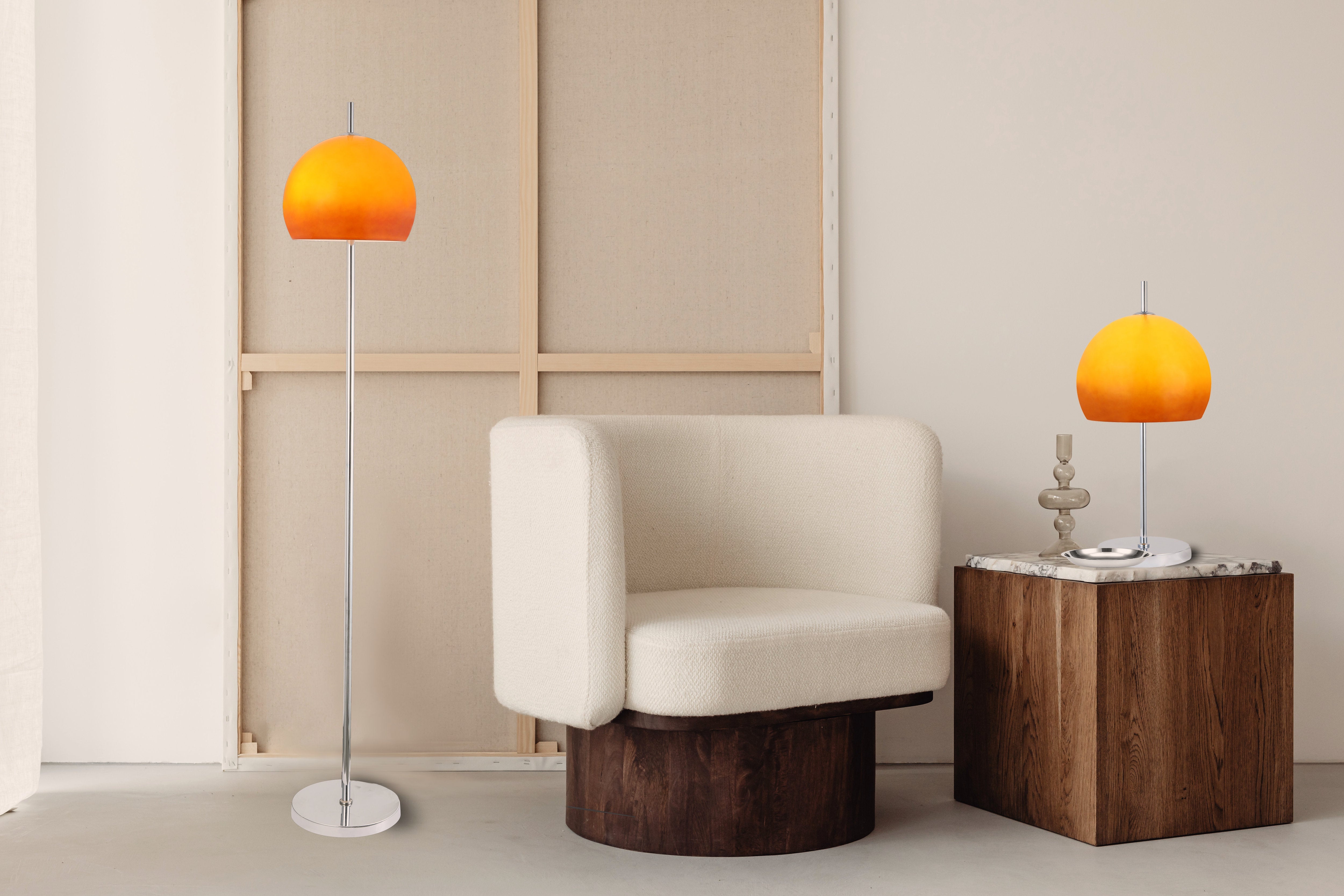 Olivia Mushroom Bauhaus Lamp Set Table & Floor Lamp