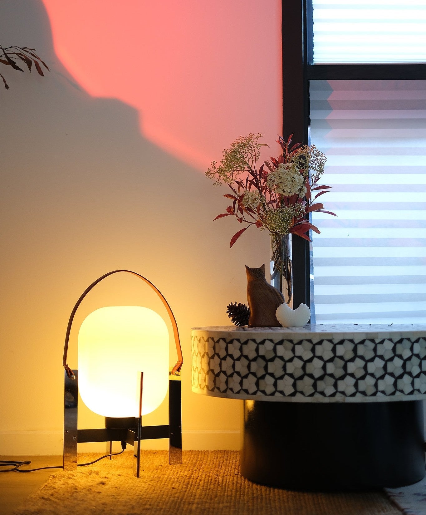 Alix Cesta Metalica Basket Lamp Modern Opal Glass & Chrome Accent Light