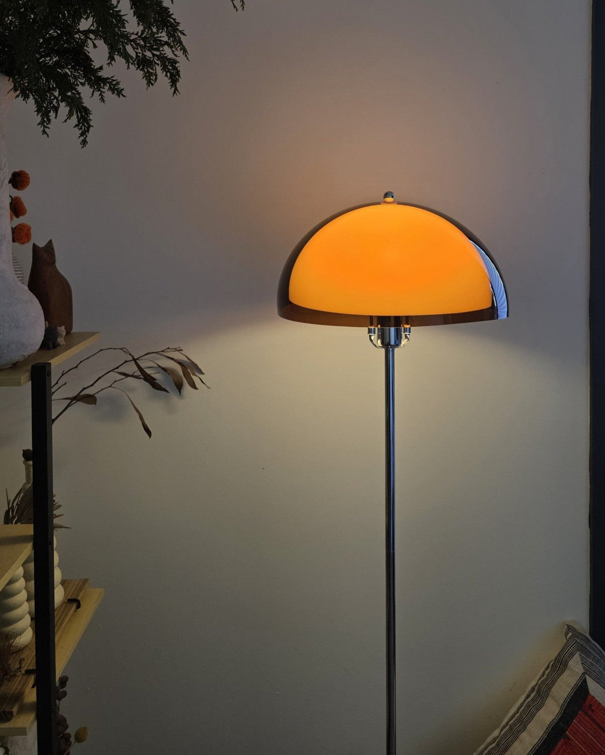 Coby Double-Mushroom Floor Lamp – Orange