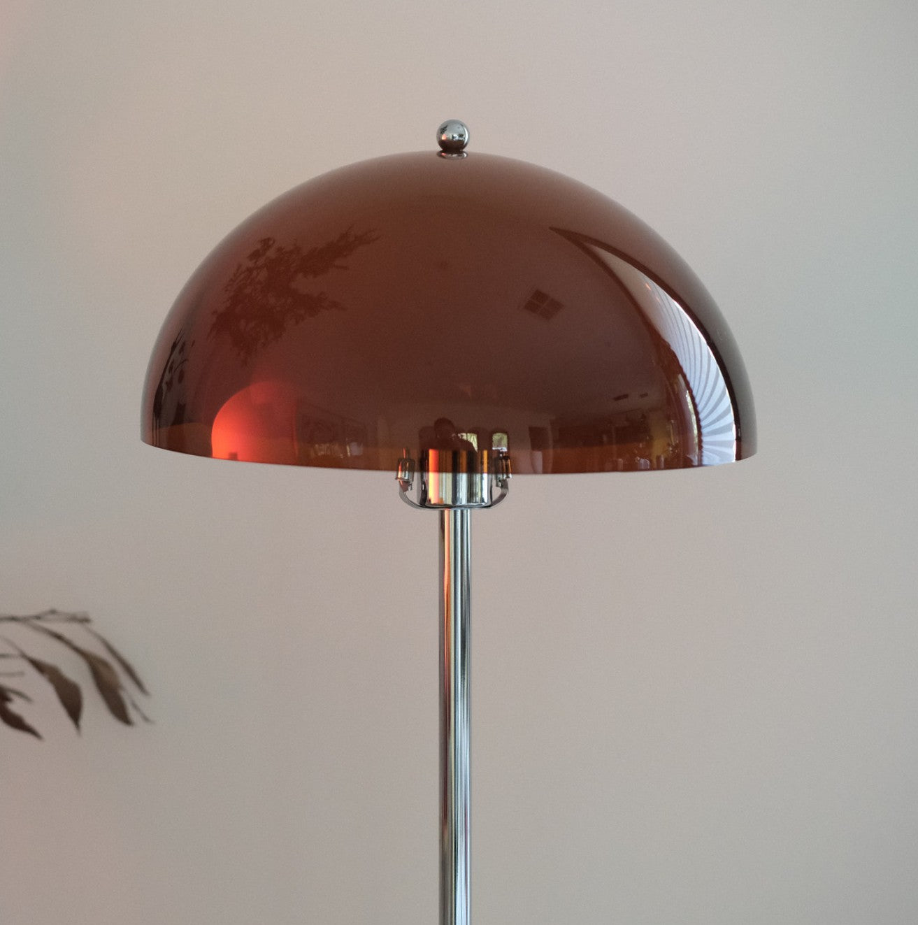 Coby Double Dome Mushroom Floor Lamp Orange