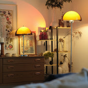 Coby Double-Mushroom Lamp Set – Floor & Table Lamps, Orange