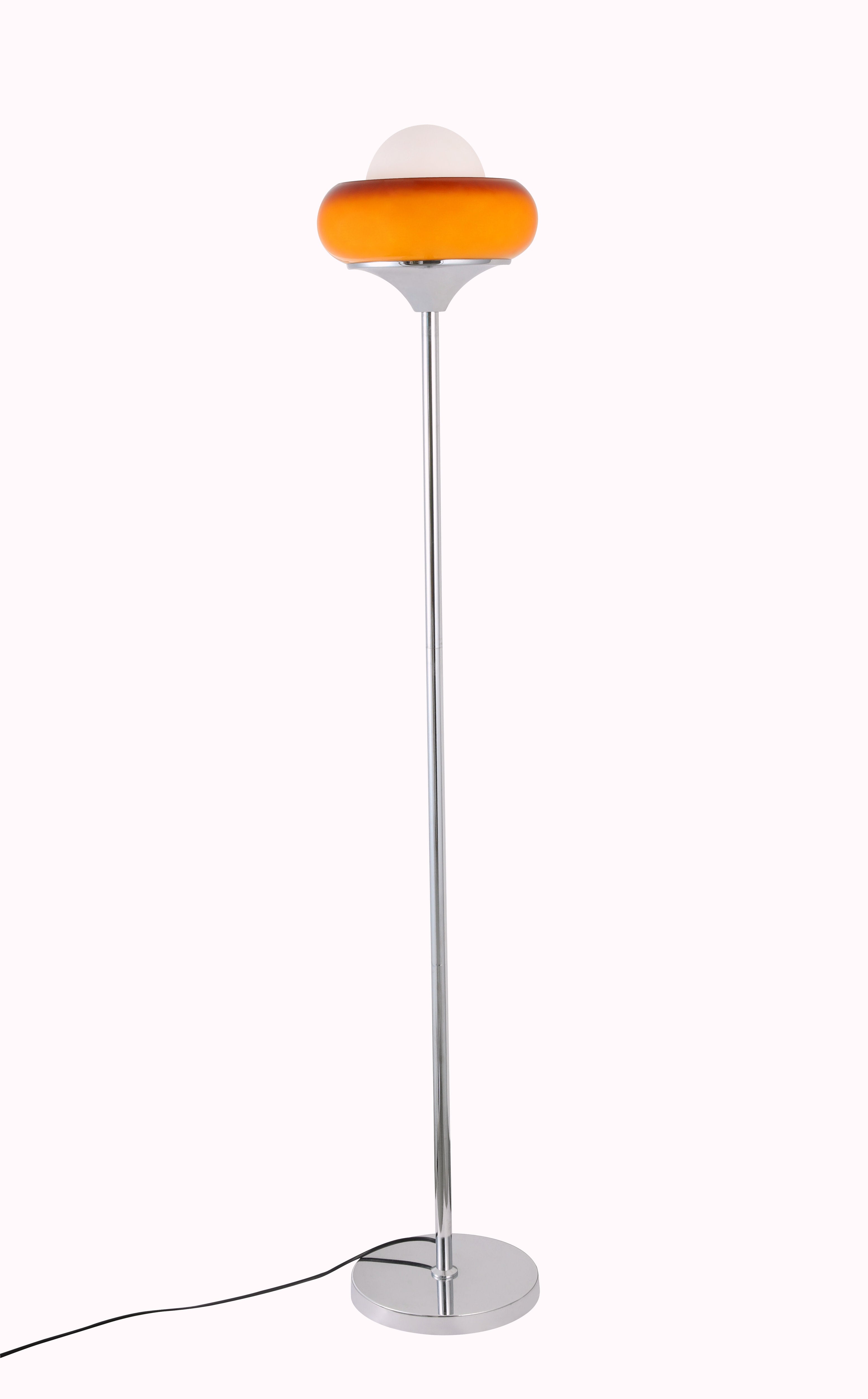 Avery Egg Tart Floor lamp with a unique design on a white background