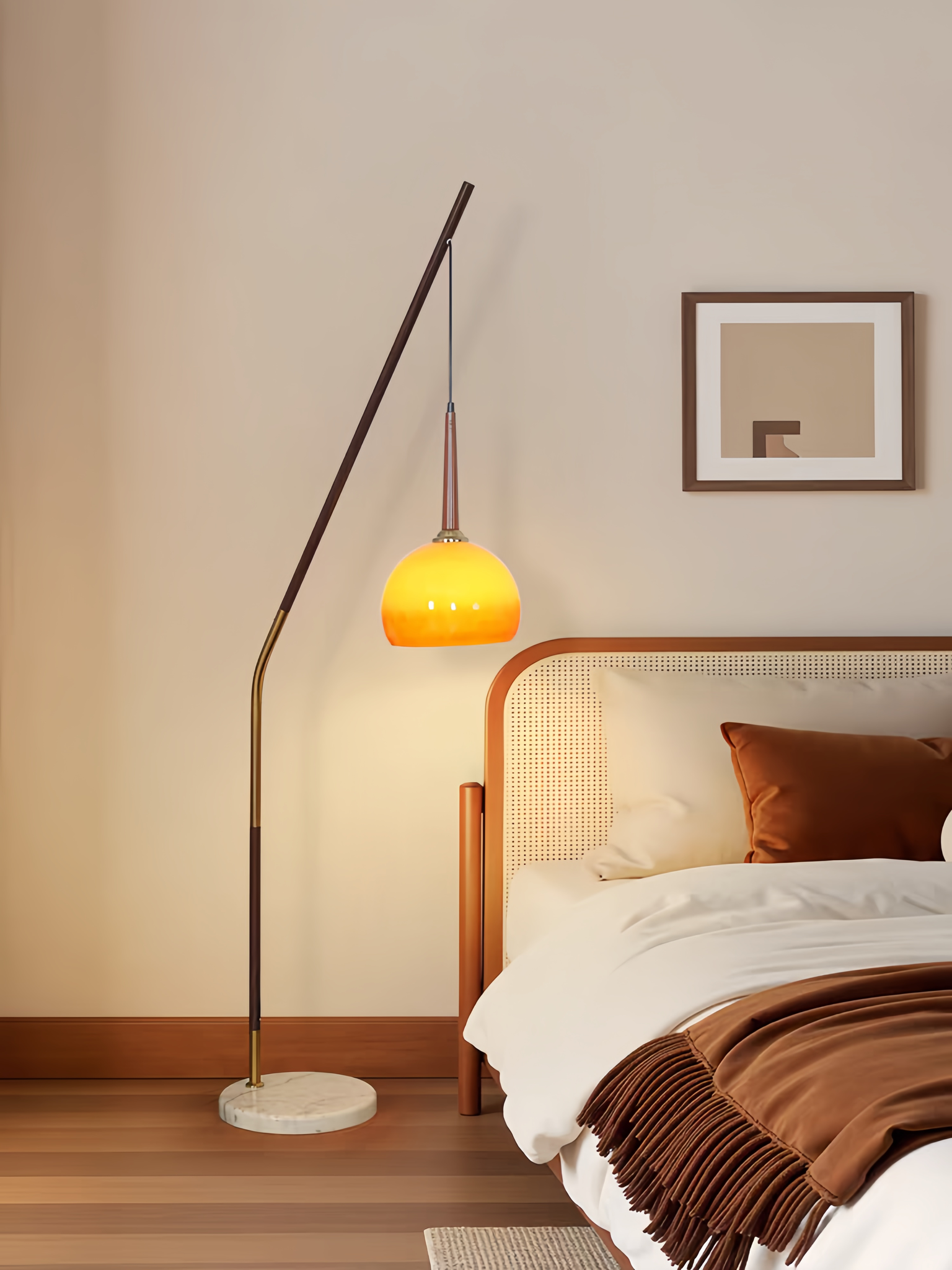 HULUSI Nordic Japandi inspired floor lamp with ambient glow