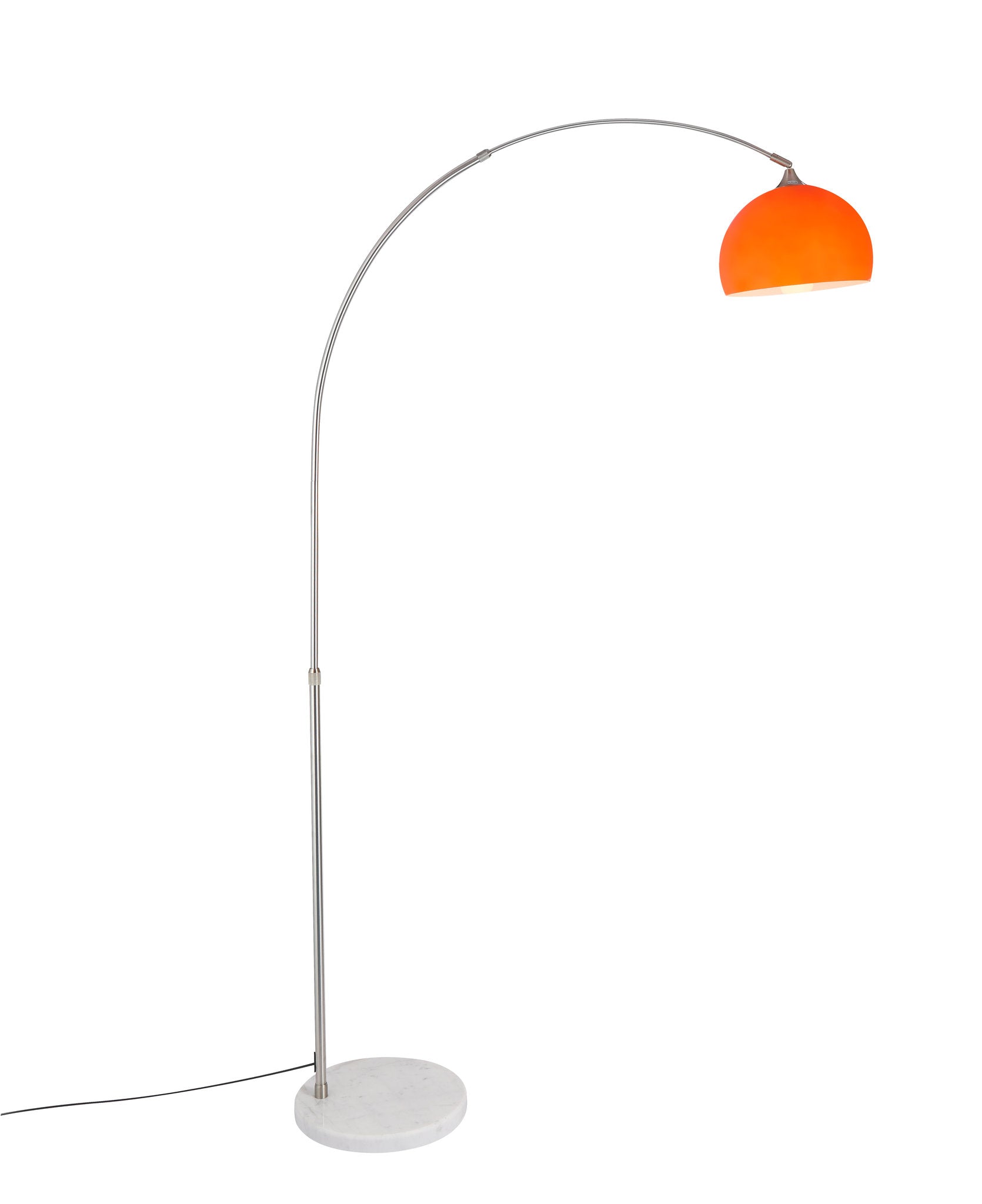 Sneedville Arched Floor Lamp – Chrome Arc with Marble Base