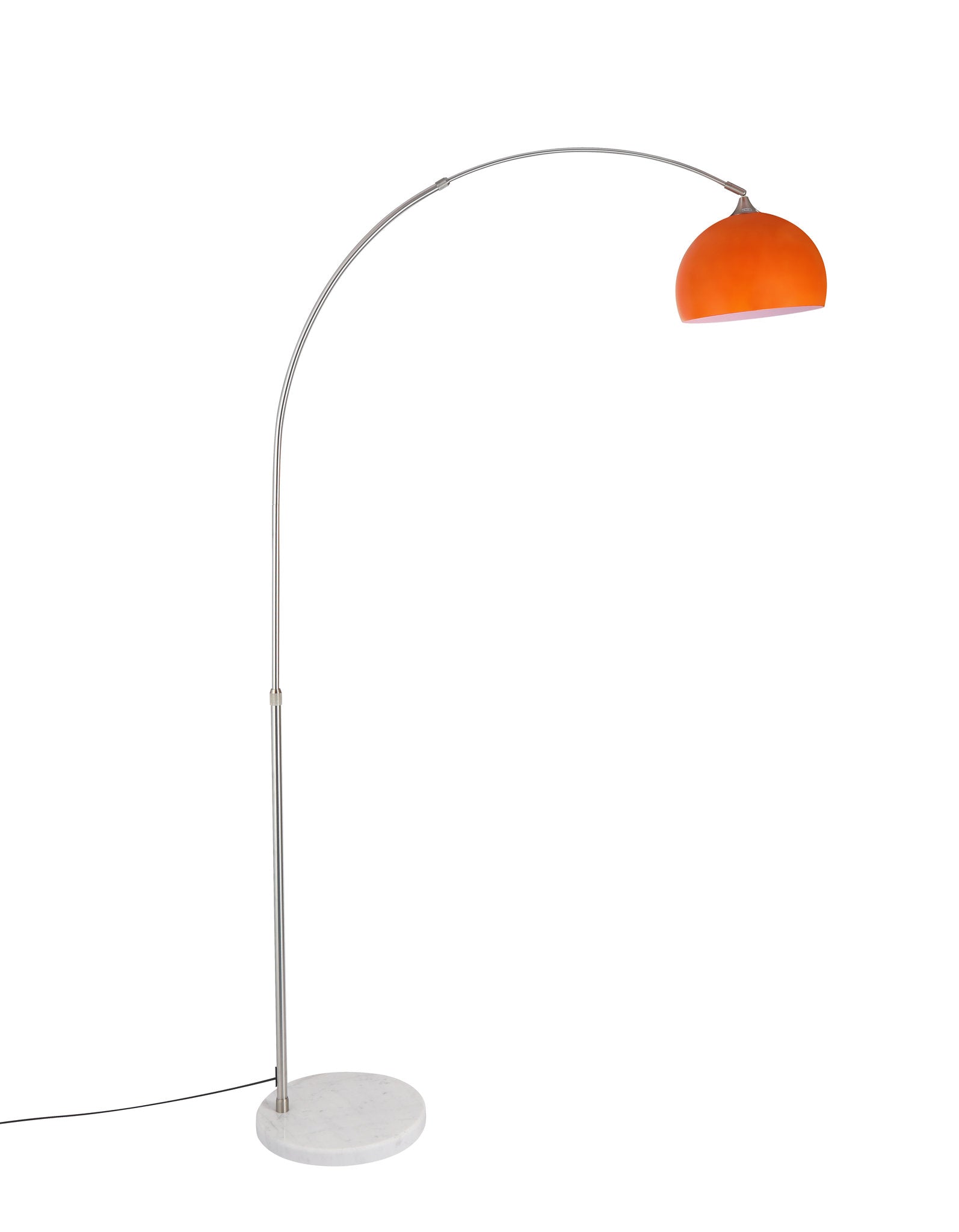 Sneedville Arched Floor Lamp – Chrome Arc with Marble Base