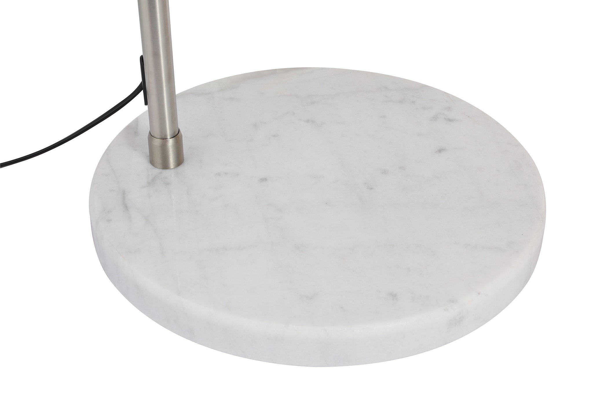 Sneedville Arched Floor Lamp – Chrome Arc with Marble Base