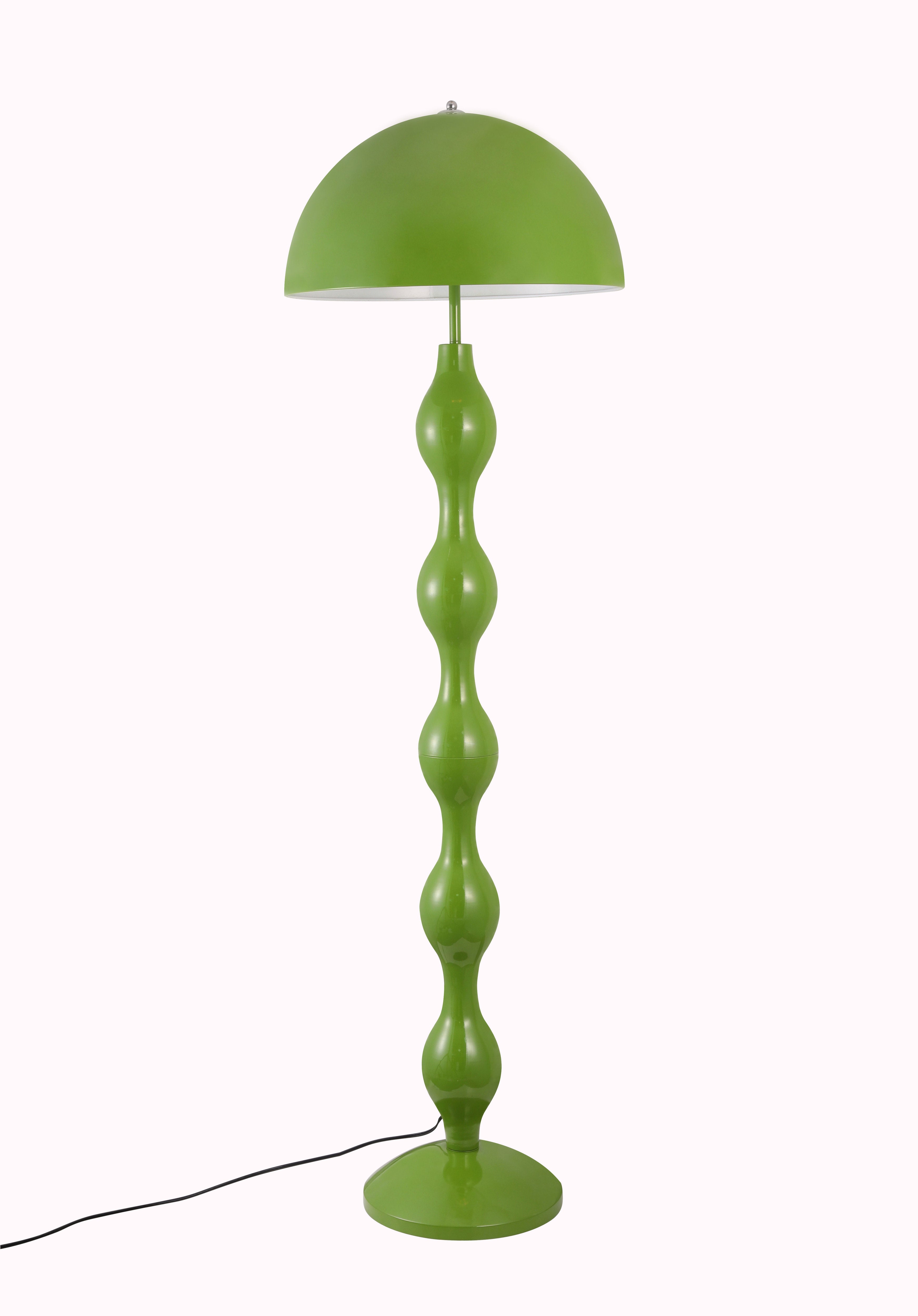 Dori Drop Wavy Mushroom Floor Lamp – Olive Green Retro Statement Light