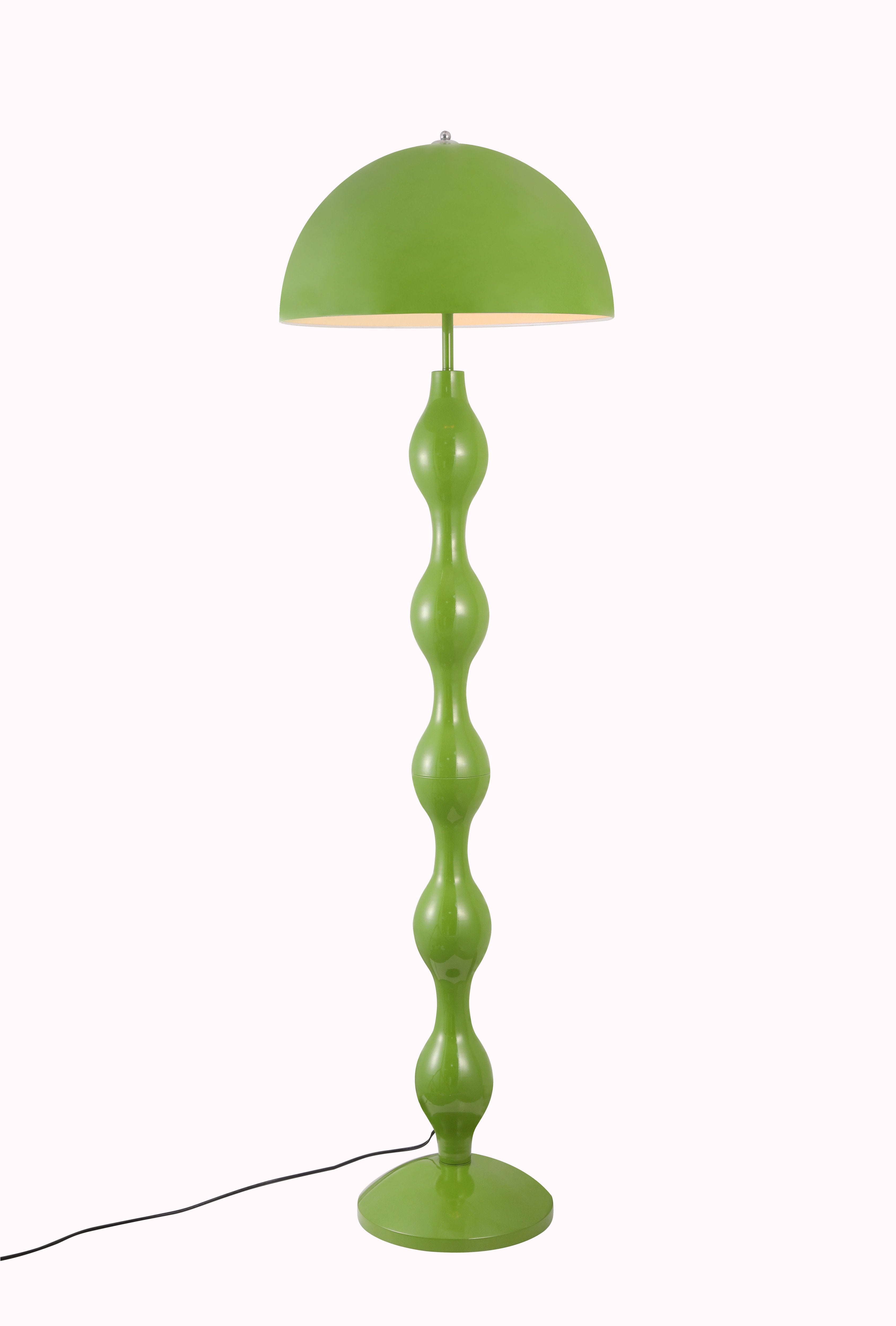 Dori Drop Wavy Mushroom Floor Lamp – Olive Green Retro Statement Light