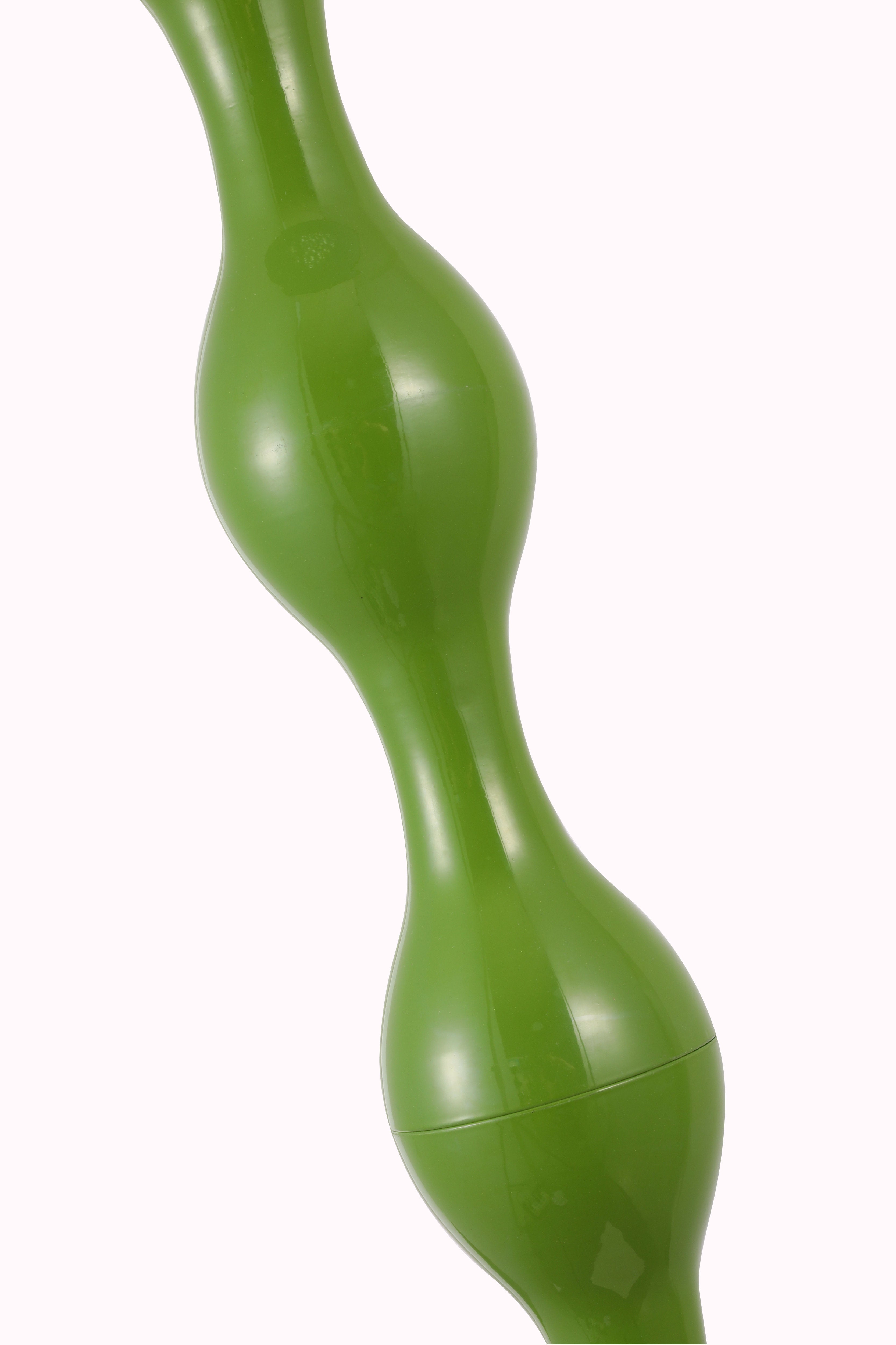 Dori Drop Wavy Mushroom Floor Lamp – Olive Green Retro Statement Light